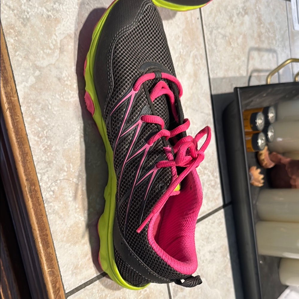 New Balance Black and Neon Pink Athletic Shoes